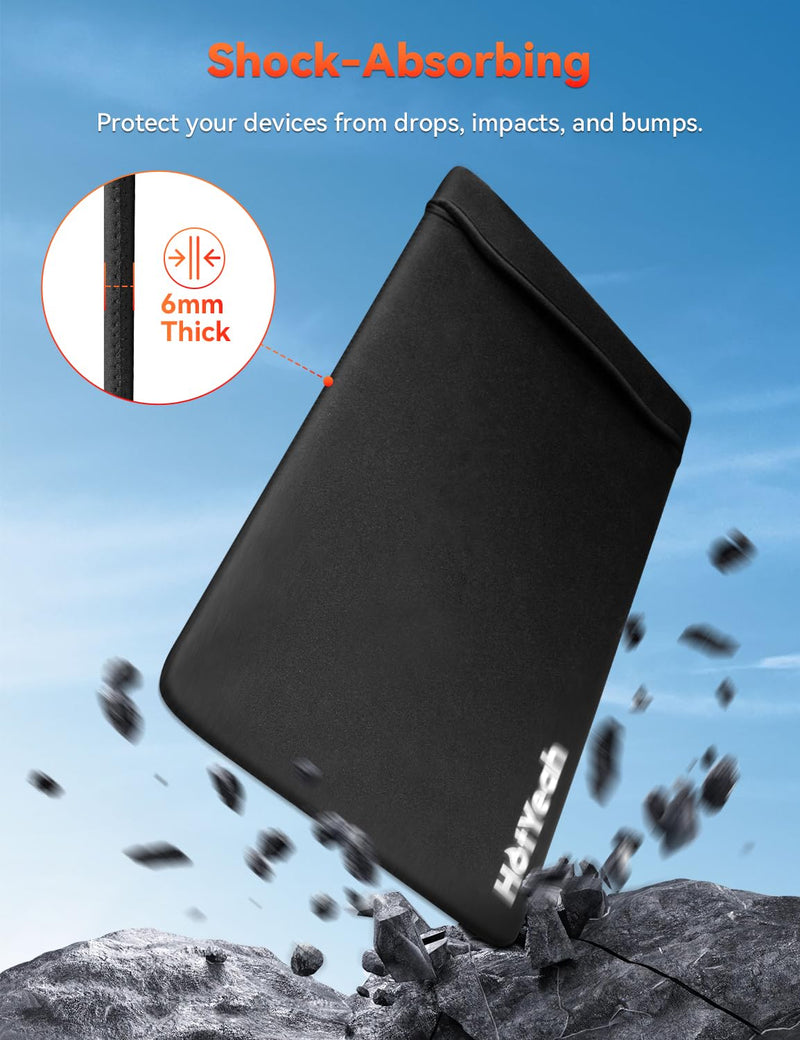 18.5" Portable Monitor Sleeve Bag, Storage Bag as Monitor Case | Water Resistant Neoprene Cover for Travel Laptop Monitor, iPad Tablet Protective Case & MacBook Laptop Sleeve