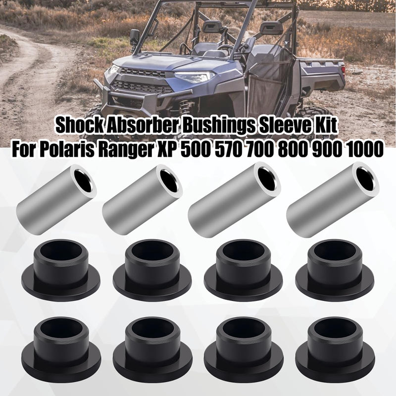 JERBOR 8 PCS Shock Absorber Bushings Sleeve Kit for Polaris Ranger XP 500 570 700 800 900 1000 Automobile Replacement Repair Parts