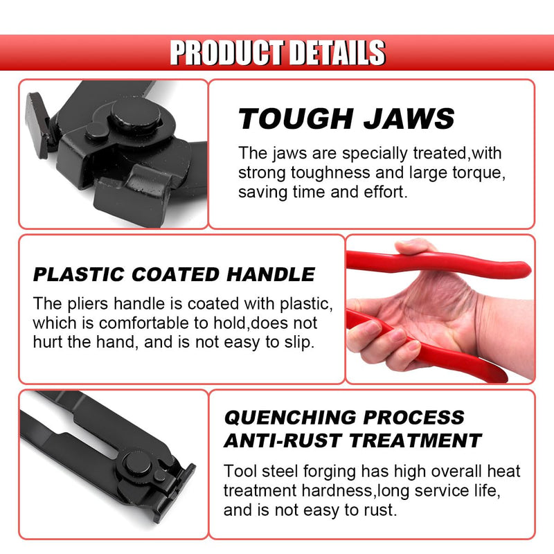 CV Boot Clamp Plier, Ear Type CV Boot Crimp Tool, Carbon Steel Axle Boot Clamp Plier, Universal Car Repair Tool for Most Cars