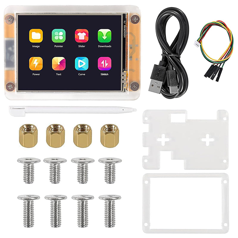 2.8" inch ESP32 Display, ESP32-32E WiFi+BT Dual-core TFT Module with Acrylic Case, ESP32 Development Board ILI9341 Driver 240X320 Smart LCD Display Screen for IoT Projects