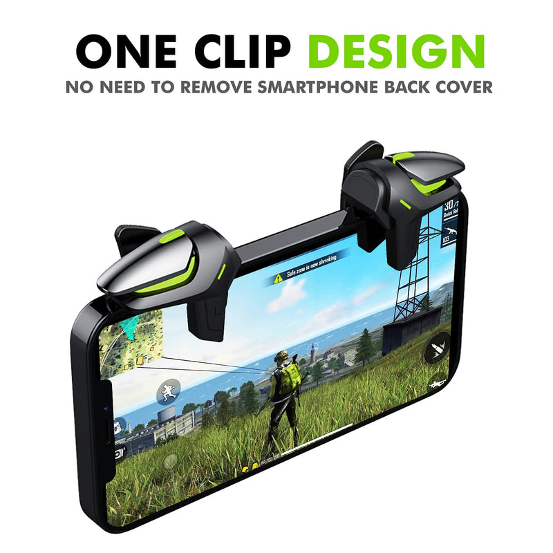 BattleMods NinjaX Mobile Gaming Triggers 5X Faster with Capacitive Conduction for BGMI/Free Fire Max/COD Mobile - (Black) NinjaX