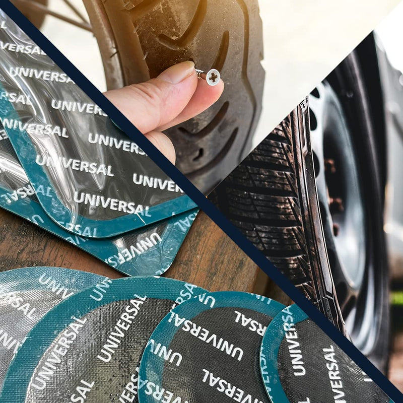 PAX 10 Pcs 60 x 110mm Rectangle Universal Tube and Tire Patches, Radial and Bias Flat Tires Punctures Repair, for Car, Truck, Tractor, Agricultural Vehicles, BMX, ATVs, Any Inflatable Rubber