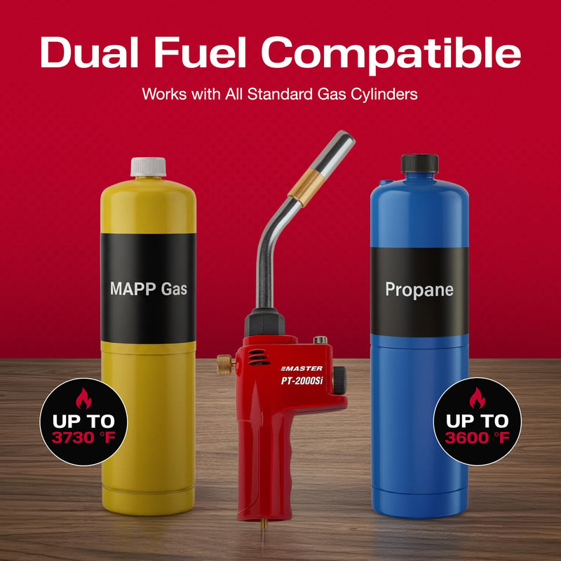 Master Appliance PT-2000Si – Optimized High Intensity Adjustable Flame, Trigger Start, Heavy Duty Blow Torch Head, Compatible with Propane or Mapp Gas