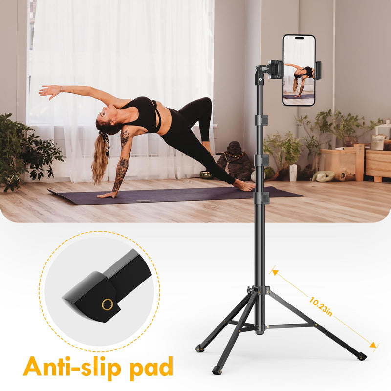 EMART 52’’ Tripod for iphone, Adjustable Cell Phone Travel Tripod Stand with Remote for Video Recording, Flexible Smartphone Selfie Stand for Camera Ring Light Filming