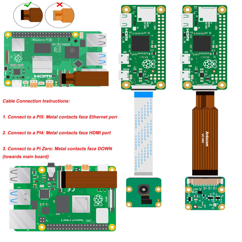 Arducam for Raspberry Pi Camera Module 3, 12MP IMX708 75°(D) Autofocus Pi Camera V3, 15-22pin FFC Cable
