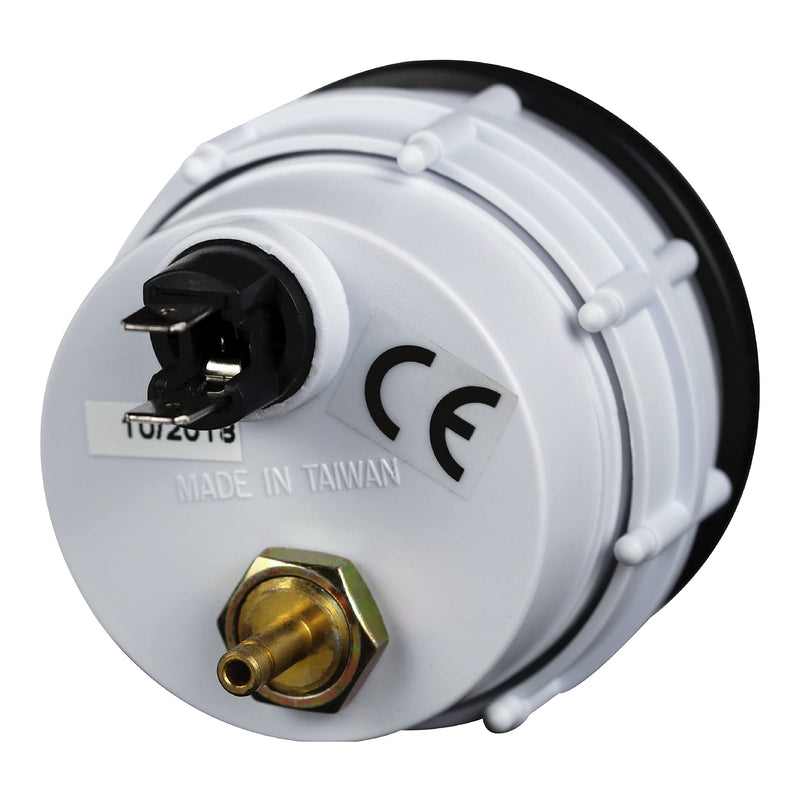 MOTOR METER RACING 2-1/16" 52mm Mechanical Boost/Vacuum Gauge -30 inHg 30 PSI Black Dial Amber Light for Car Truck