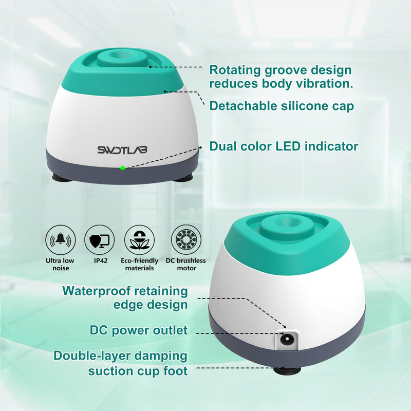 Vortex Mixer 4000rpm with Zinc Alloy Base, Nail Polish Shaker, Glue Shaker & Paint Mixer for Gel Polish Acrylic Paints Eyelash Adhesives Tattoo Ink Test Tubes, Green