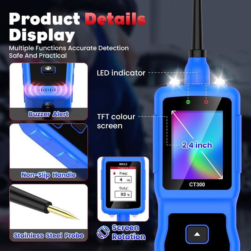 OBDResource Circuit Tester Automotive, Power Circuit Probe Tester, Car Fuse Tester, 0-80V DC Test Light Short Circuit Finder, CT300 Auto Electrical Circuit Tester, Automotive Tool CP30