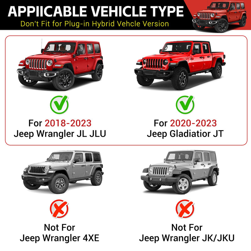 Magnetic Phone Mount Holder Fit for 2018-2023 Jeep Wrangler JL JLU&Gladiator JT Car Dashboard Multi-Mount Phone Holder Dash Tray for 2023 Jeep JL/JT Accessories(2018-2023 4X4, Not for 4XE) 2018-2023 4X4 Magnetic