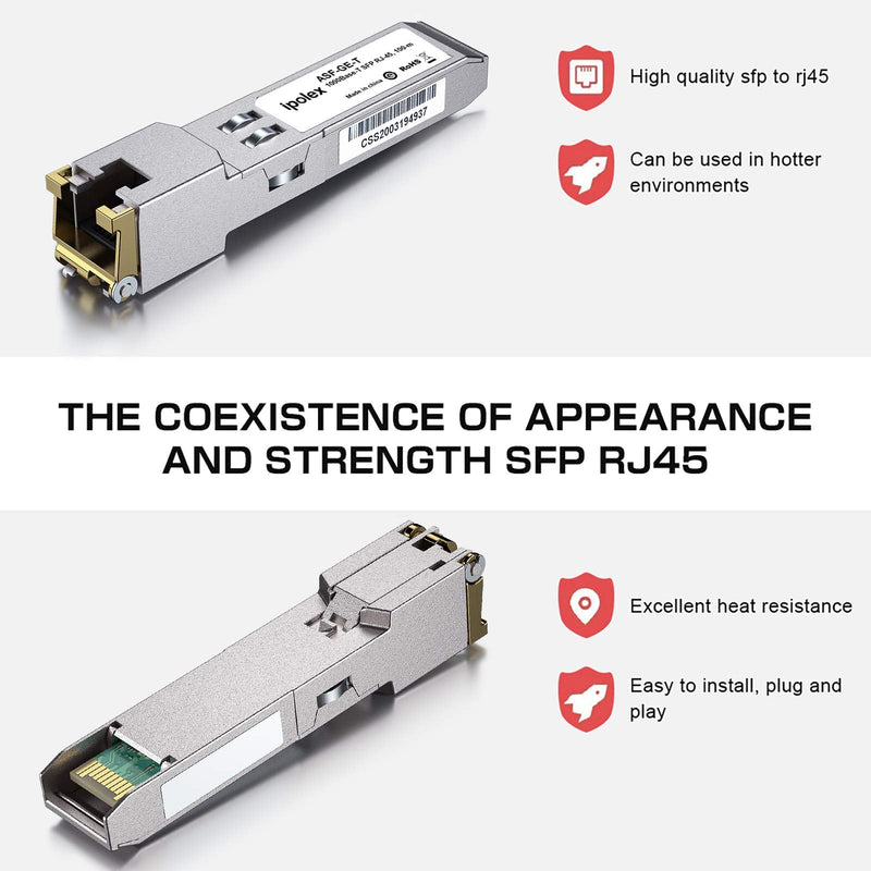 ipolex Gigabit SFP to RJ45 Copper SFP & 10G SFP+ Twinax Cable, 1m