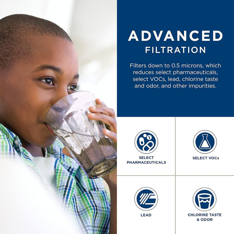 GE Under Sink Water Filter Replacement, Reduces Sediment, Rust & Other Impurities from Water, Easy Install, Fits GXRLQK Filtration System, Replace Every 6 Months, FQK1K 1 Count (Pack of 1)