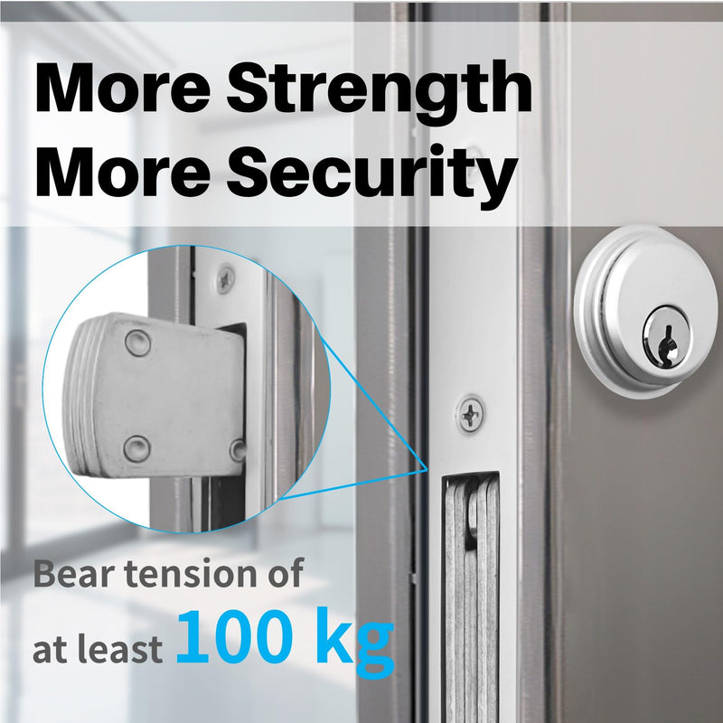 Storefront Door Mortise Lock Swing Deadbolt, Commercial Door Locks with Double Cylinder Deadbolt, Door Lack Replacement Parts for Storefront Entry Doors (1-1/8inches Backset)，1-Year After-Sale
