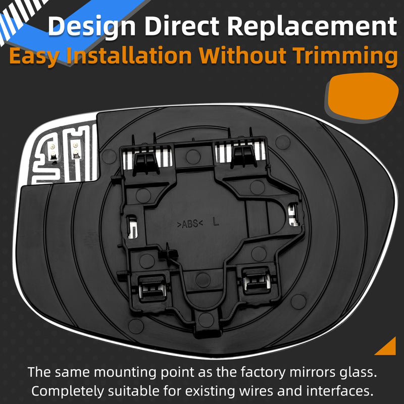 Driver Side Mirror Replacement for Honda Odyssey 2014 2015 2016 2017 Mirrors Glass - Mirror Glass, Left Side Rear View Mirrors with Heated Driver Side (Left)