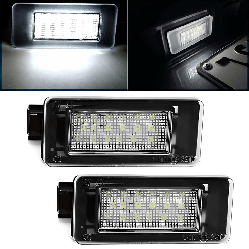 HZEL Car LED License Plate Light, 2PCS Vehicle Rear Tag Lamp Assembly, Automotive Tail Xenon Tag Lighting Kit Replacement Accessories Compatible with Altima Sentra Rogue Versa