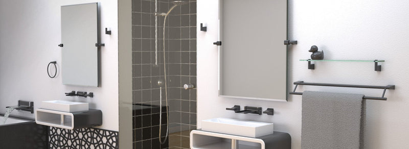 Gatco 4711MX Bleu, 18" Towel Bar In Matte Black