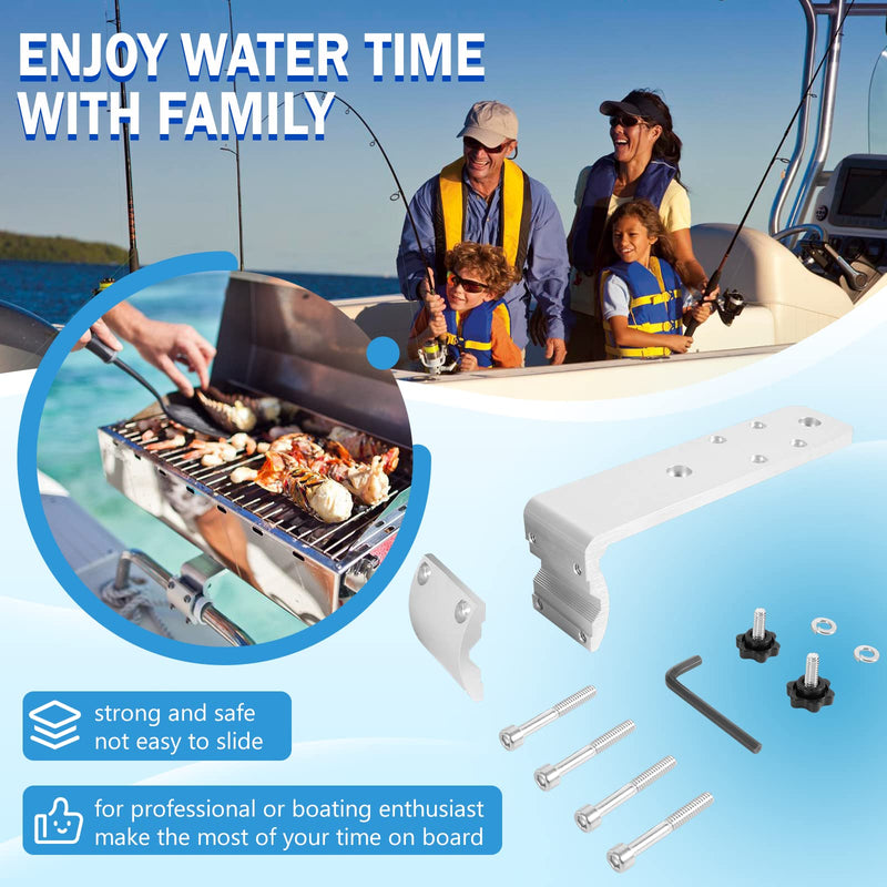 Bonbo 58182 Replacement for Any Kuma BBQ Grill Inboard/Outboard Marine Rail Mount Grill Bracket Kit
