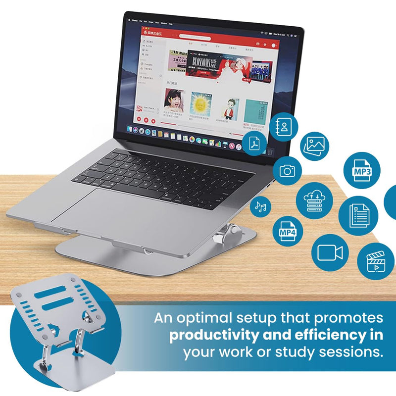 OTM Essentials Aluminum Adjustable Laptop Riser Stand,