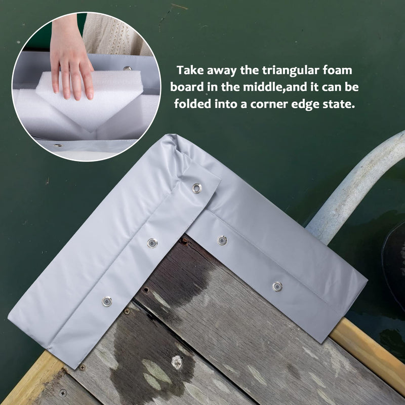 DECOHS Boat Straight Dock Bumpers- Boat Corner Edge Dock Bumper Fender- Marine Boat Edge Bumpers for Docking, Preventing Dent & Scratch During Docking A Style
