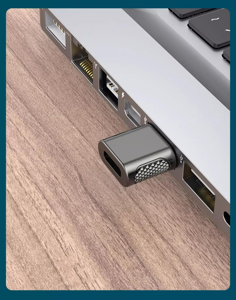 USB-A to Type-C Adapter, Zinc Alloy, USB 3.0 Male to USB-C Female Converter for Charging and Data Transfer (2 Pack)