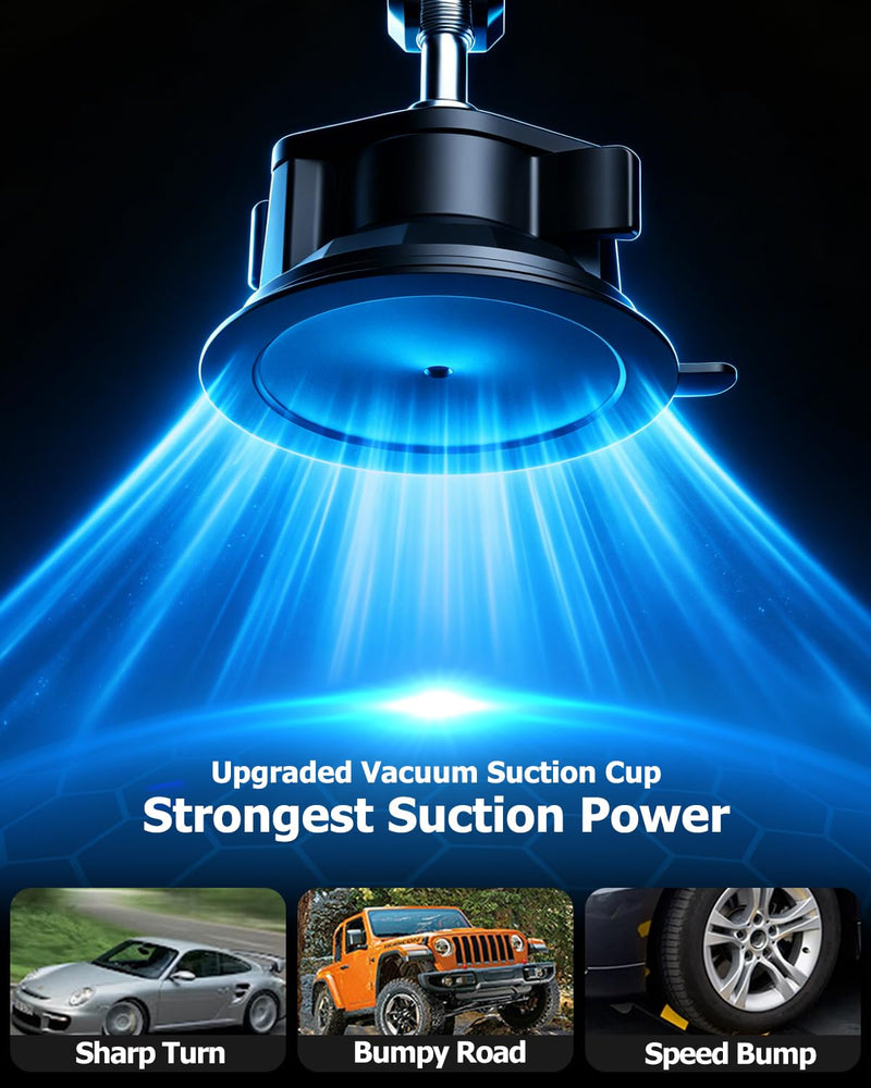 Tractor Tablet Holder Suction, Windshield Window Dashboard Mount | Ultra-Durable Metal Tablet Mount for Car Excavator Bulldozer with Aluminum Arm for Tablets & Phones, iPad, Galaxy Tab, iPhone