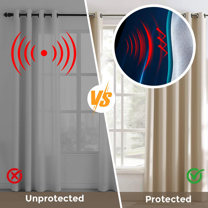 Faraday Fabric 43" x 36" with Conductive Tape, Military Grade EMF RF Shielding Cloth, Blocks WiFi, Bluetooth, GPS, RFID & Cellular Signals for DIY Privacy & Device Protection 1 Yard(43''*36'')