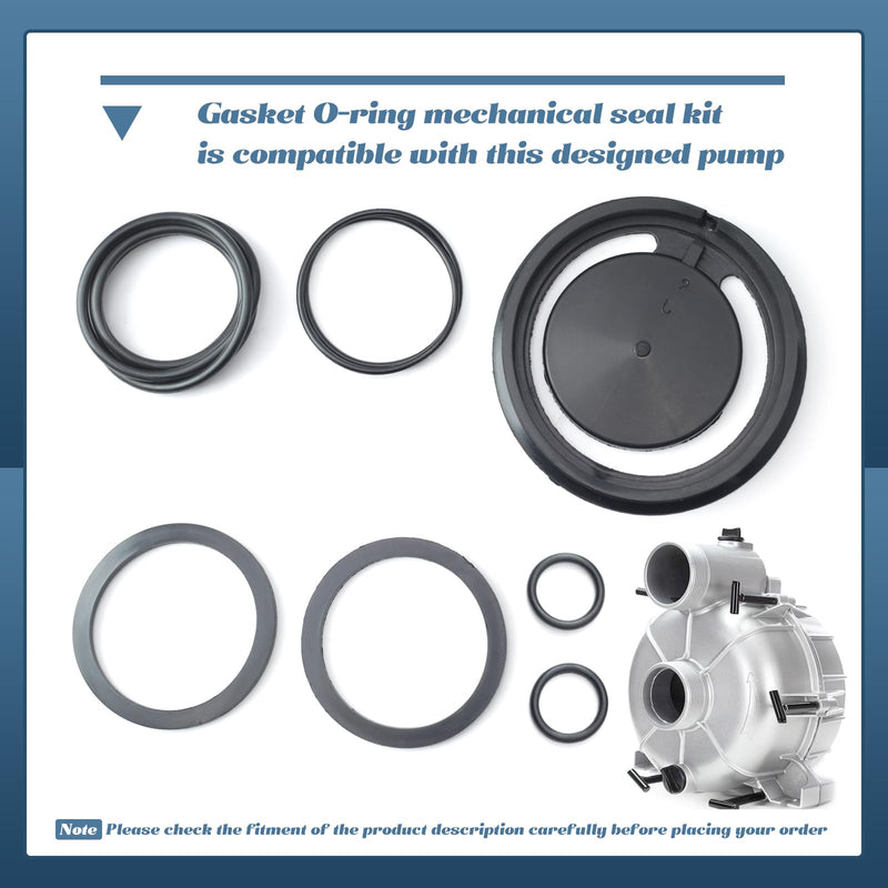 Gasket O-Ring Mechanical Seal Kit Replacement for Predator 3-in, 9PCS