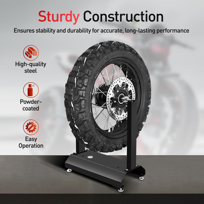 JY PERFORMANCE Motorcycle Wheel Balancer, Tire Balancer Stand for Static and Dynamic Tire Alignment, Bike Wheel Balancer for Motorcycles, Road, Sports, MX, and Dirt Bikes Wheels