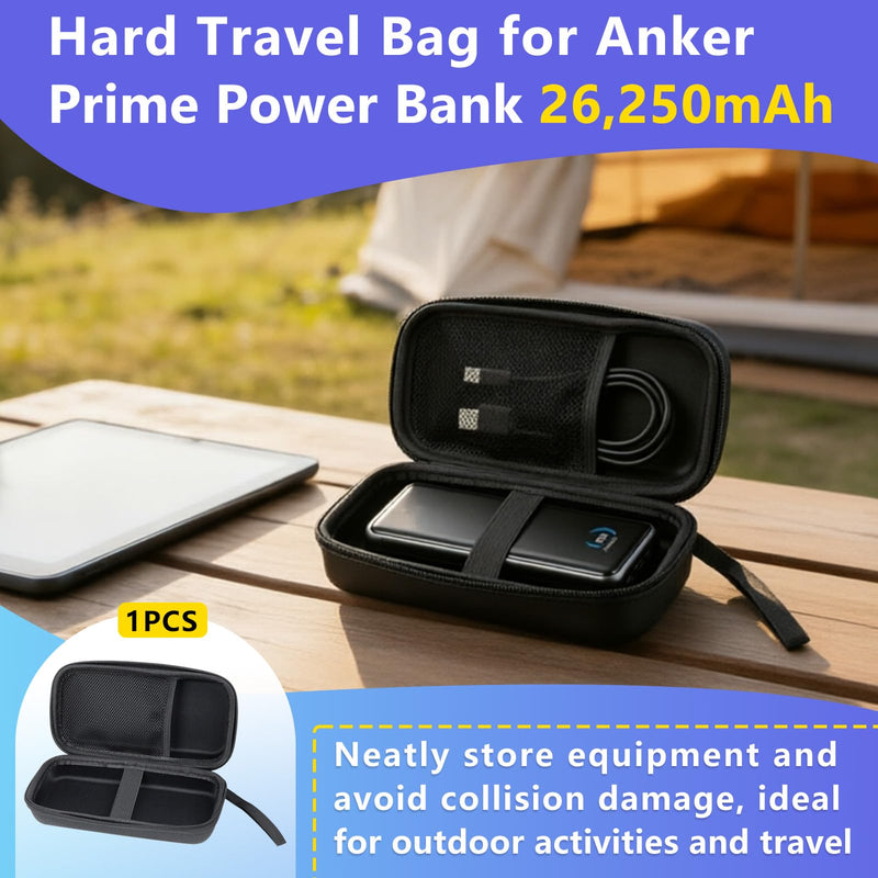 Hard Travel Bag Compatible with 26,250mAh A110A 300W Anker Prime Power Bank | Case Only (Black), Portable EVA Carrying Case for Travel Portability and Fixed Storage