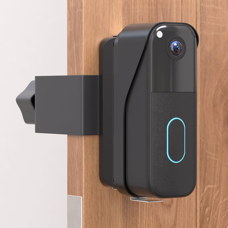 Anti-Theft Doorbell Mount for Blink Video Doorbell Camera(2021 1st & 2nd Gen), No-Drill Adjustable Angle Mount Bracket, 40° to 140°, Ideal for Apartments, Rental Homes & Offices - Black