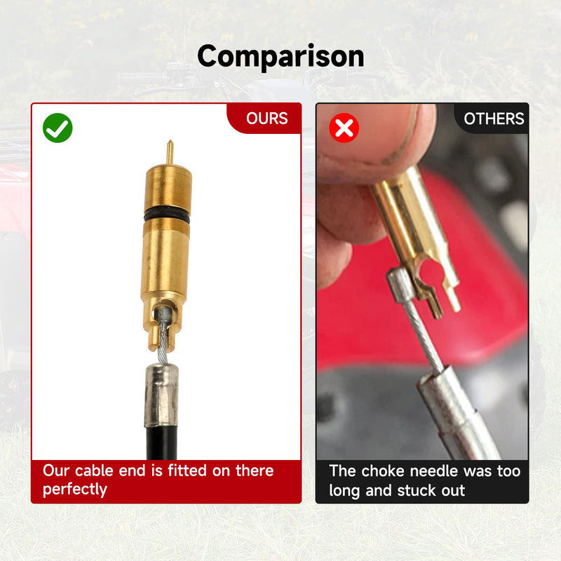 Choke Cable for Rancher 350 TRX350 TRX350FM TRX350TM TRX350FE 2000-2006 Fourtrax 300 350 Foreman 400 ATV 4 Wheeler Quad with Starter Valve Plunger Kit Part 17950-HN5-671 TRX350 Choke Cable