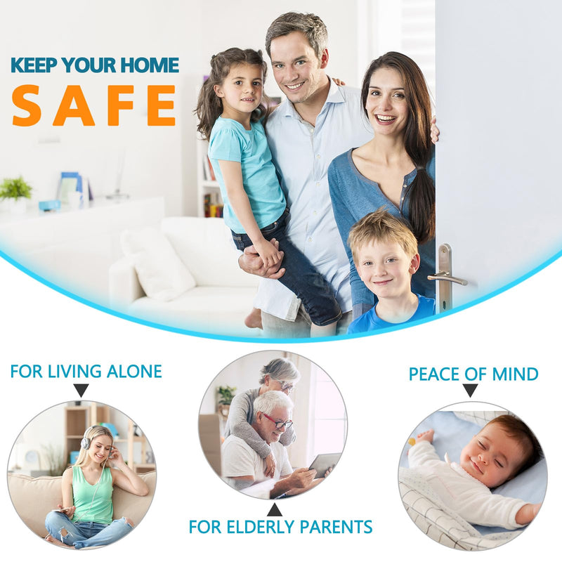 Child Proof Door Locks High Home Security Door Lock Reinforcement Night Kids Safety with 3" Stop Withstand 800 lbs for Inward Swinging Front Door Metal Flip Deadbolt Latch Defend Home Bright Gold