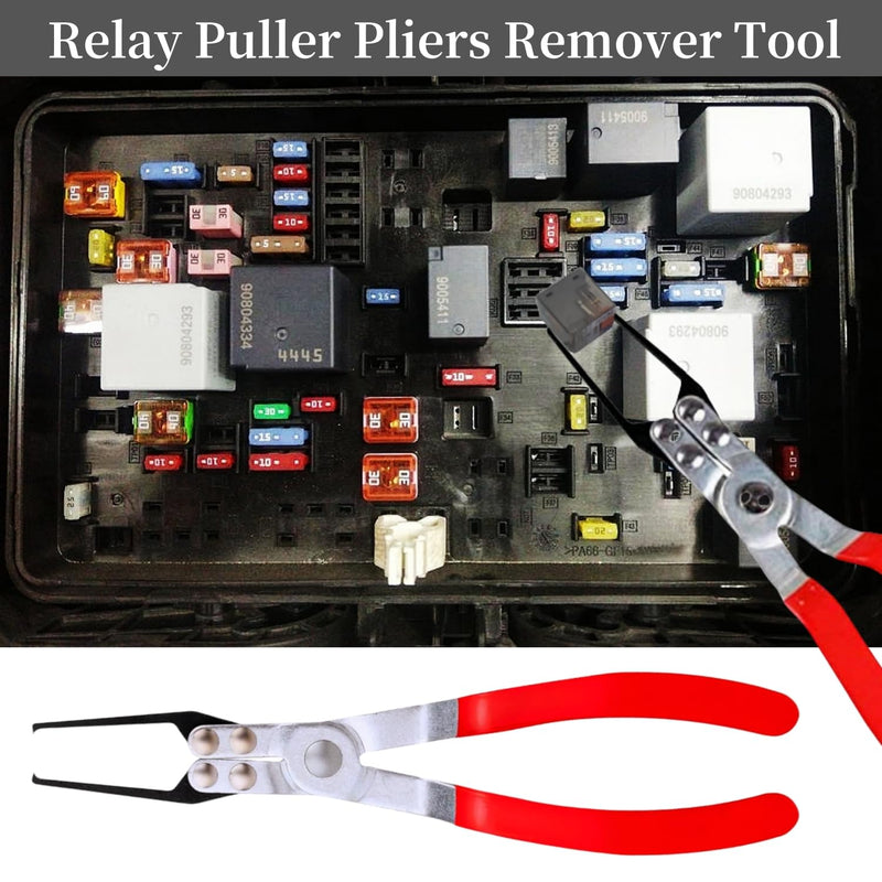 Relay Puller Pliers, Fuse Puller Pliers, Automotive Tools Relay Clamp Puller Fuse Puller, Car Vehicle Battery Terminal Wiper Remover Pliers - (4 Pack)