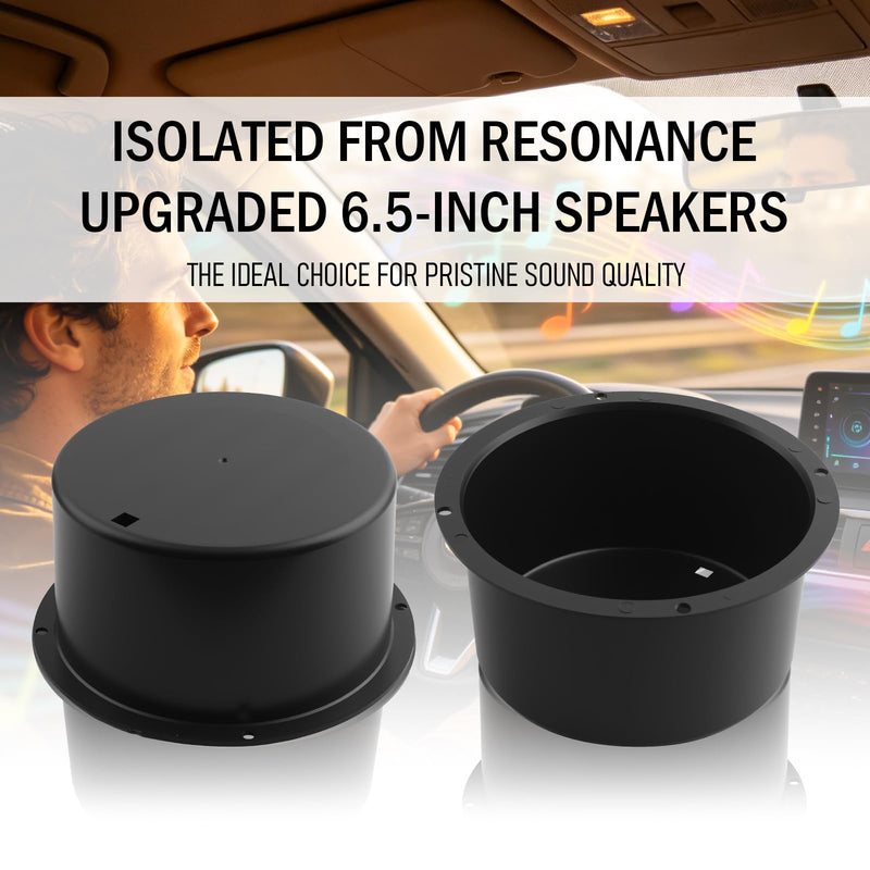 Salior 2PCS 6.5 Speaker Baffle,Durable 6.5 Speaker Pods for Sound Quality Upgrade & Protection,Professional 6.5 Speakers Enclosure Car Accessories for Car Audio Systems