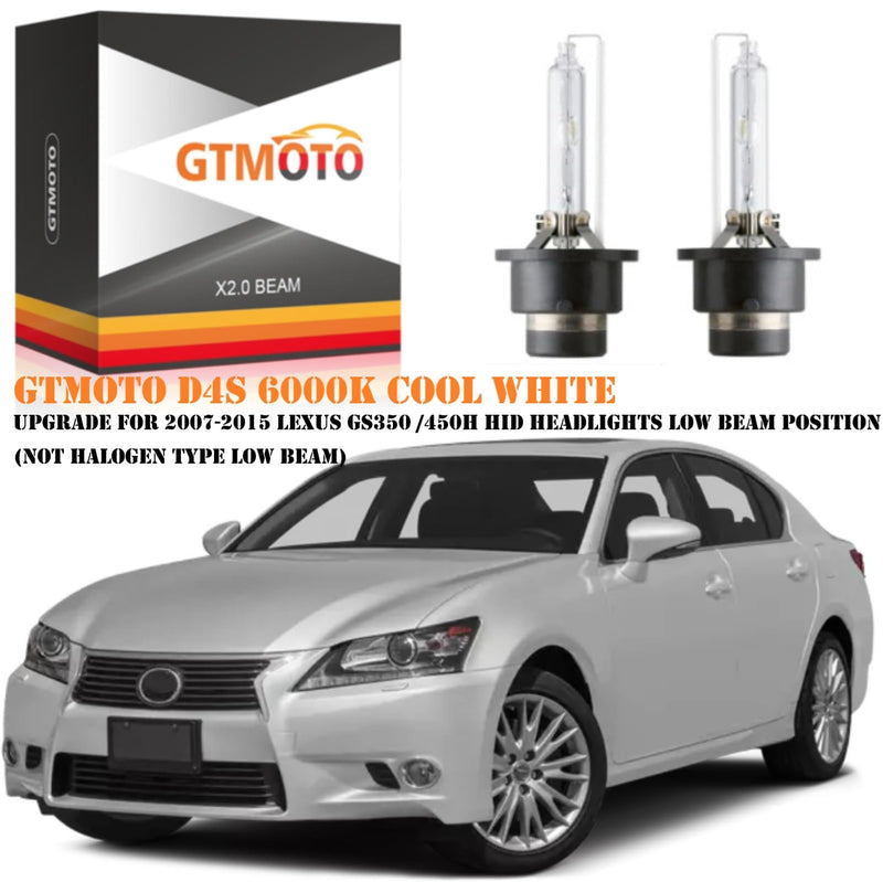 for Lexus IS250 IS350 HID Headlights 2006 2007 2008 2009 2010 2011 2012 2013 2014 2015 Low Beam with D4S Xenon Bulb Only, IS 250 350 AFS Headlamp 35W OEM 90981-20024, 6000K White Light, 2-Pack