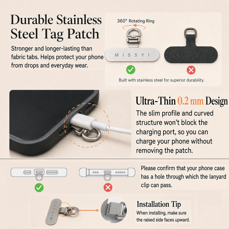 phone wrist strap, Adjustable Cell Phone Lanyard Strap for Case | Charm Wrist Lanyard with Anti Theft phone Tether Tab, Secure Phone Strap for Daily Carry and Hands-Free Use Brown