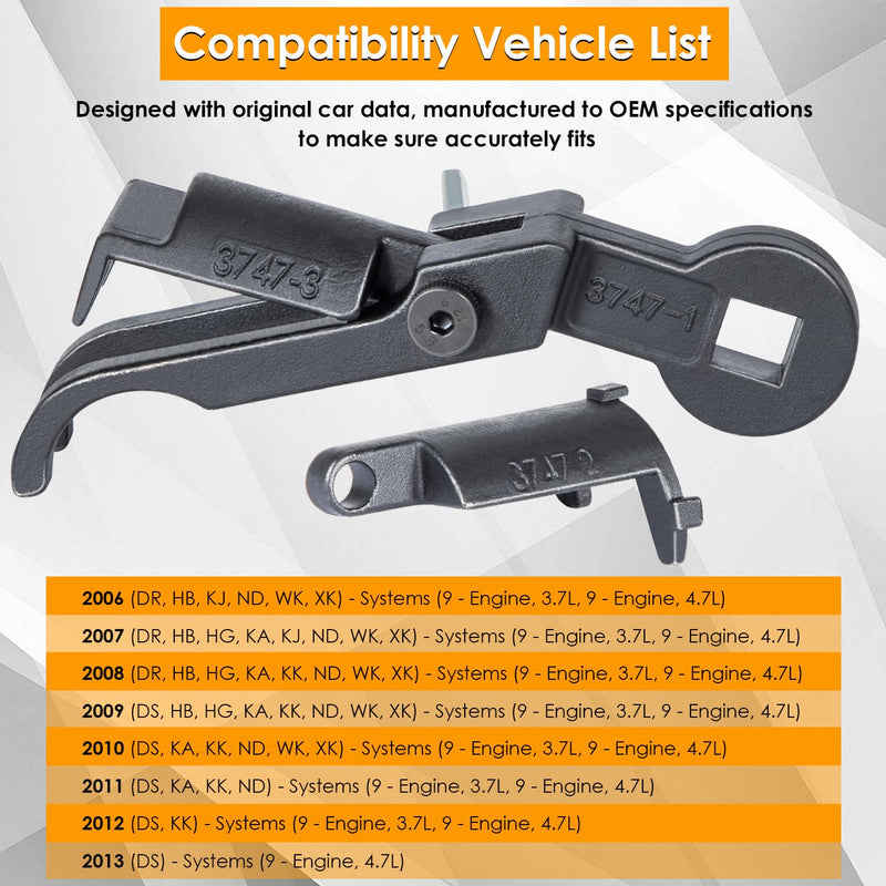 Rocker Arm Remover Installer & Valve Spring Compressor Tool for Chrysler, Dodge, Jeep 3.7L & 4.7L Engines 3747-123 10102 8426 8387 8516A