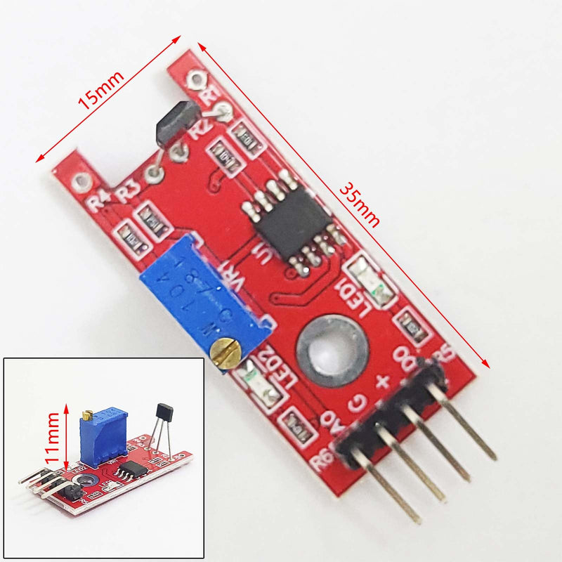 10X Linear Magnetic Hall Effect Sensor Module KY-024 Compatible with Android Compatible with Raspberry Pi ESP8266 Microcontrollers