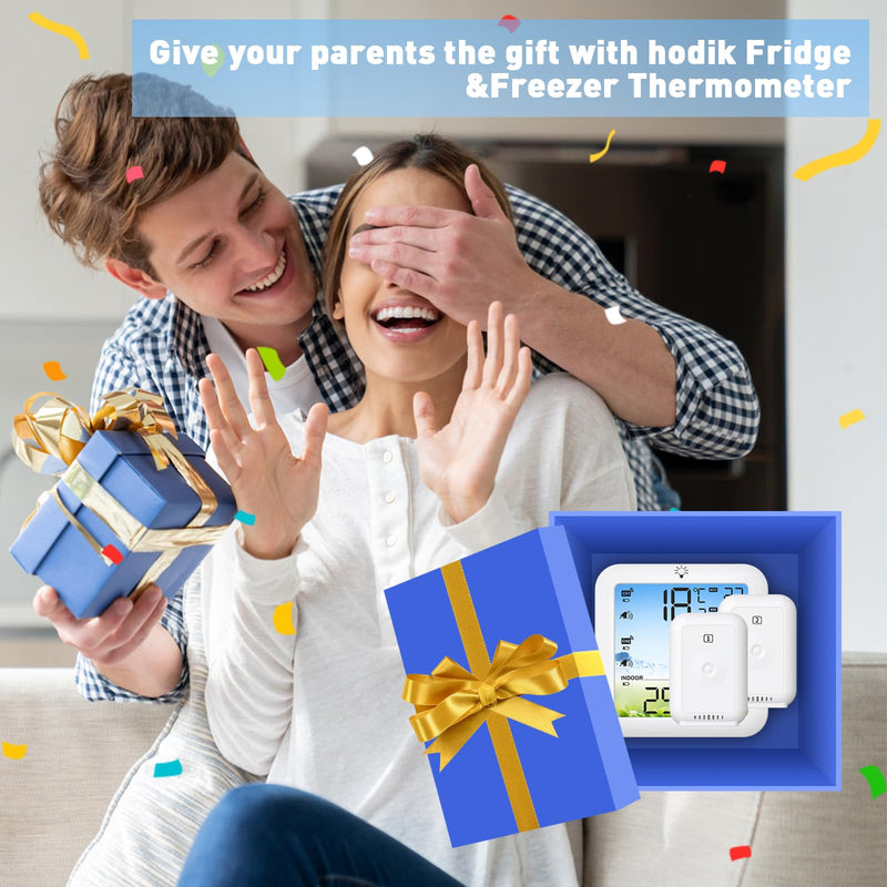 Wireless Freezer Alarm – Freezer Temperature Alarm with Remote Alert, 330FT Range, Backlit Display, 24H Max/Min, Indoor & Outdoor Monitoring