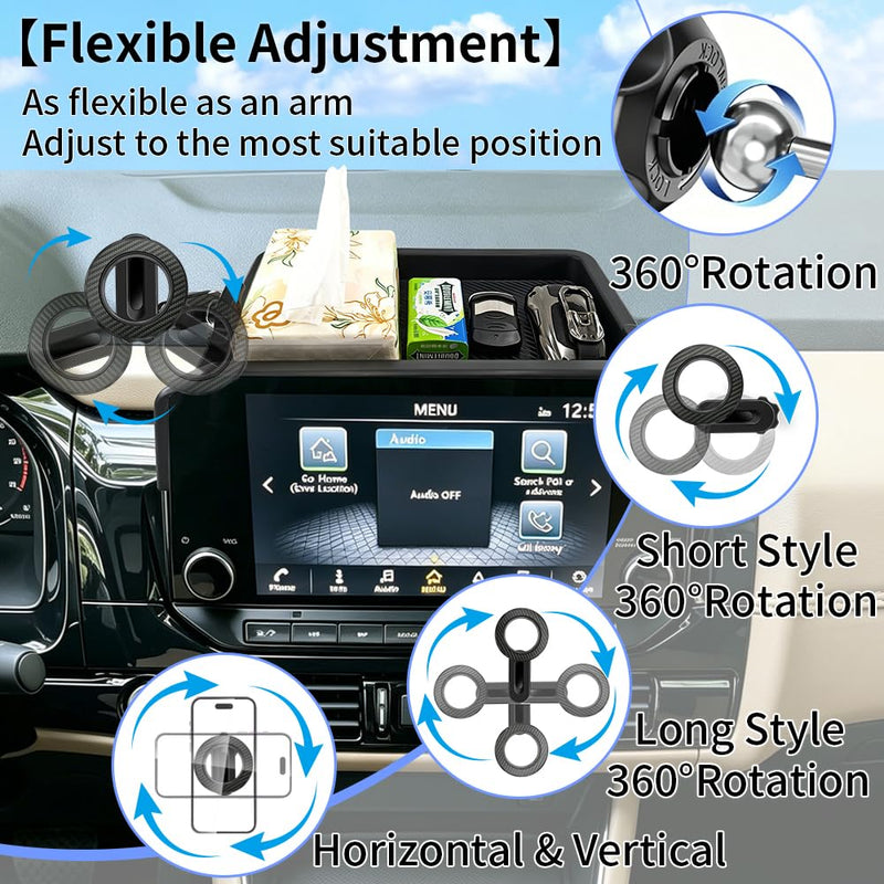 Car Phone Holder Mount for Nissan Pathfinder 2022-2025 Accessories | Magnetic Cellphone Navigation Charging Screen Stand,360°Rotation,Center Console Dashboard Storage Tray Organizer Accessory