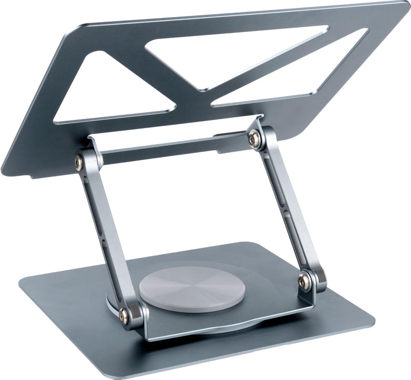 360 Rotating Aluminum Laptop Stand, Adjustable & Foldable Ergonomic Computer Stand, Compatible with MacBook, iPad, Dell, HP up to 16 Inches for Home & Office, Gray blue-green