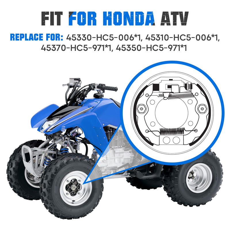 Front Brake Wheel Cylinders Fit for Honda TRX350 1990-2000, Rancher 350 4x4 ES 2000 2001 2002 2003 45330-HC5-006 45310-HC5-006 45370-HC5-971 45350-HC5-971 - Full Set Left & Right ATV Drum Brakes