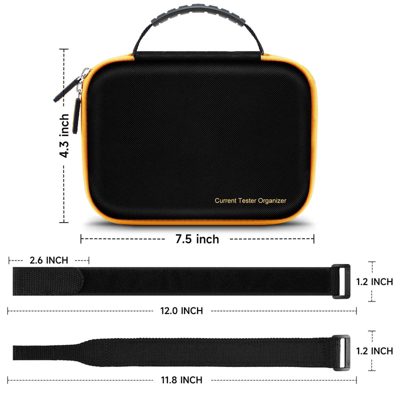 KingSung Hard Case Bundle with Magnet Hanging Strap for Fluke 117/115/116/114/113 Digital Multimeters carrying case bundle with magnetic hangin strap