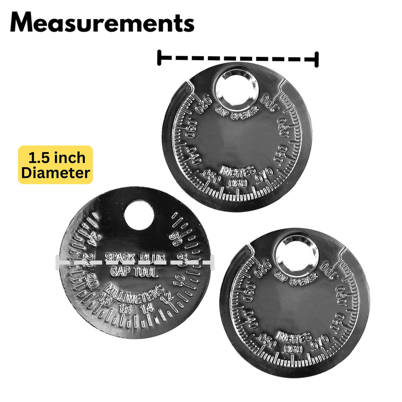 3-Pack Spark Plug Gap Gauge Tool Engine Mechanic