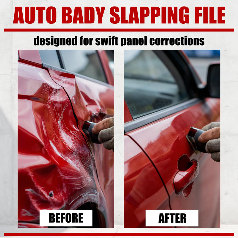 Coarse Cut Slapping File Auto Body Slap Tool Metal Dent Repair File Tool Steel Vehicle Panel Hammer for Auto Dent Repair Car Fender Door Surface Shaping Straightening Restoration
