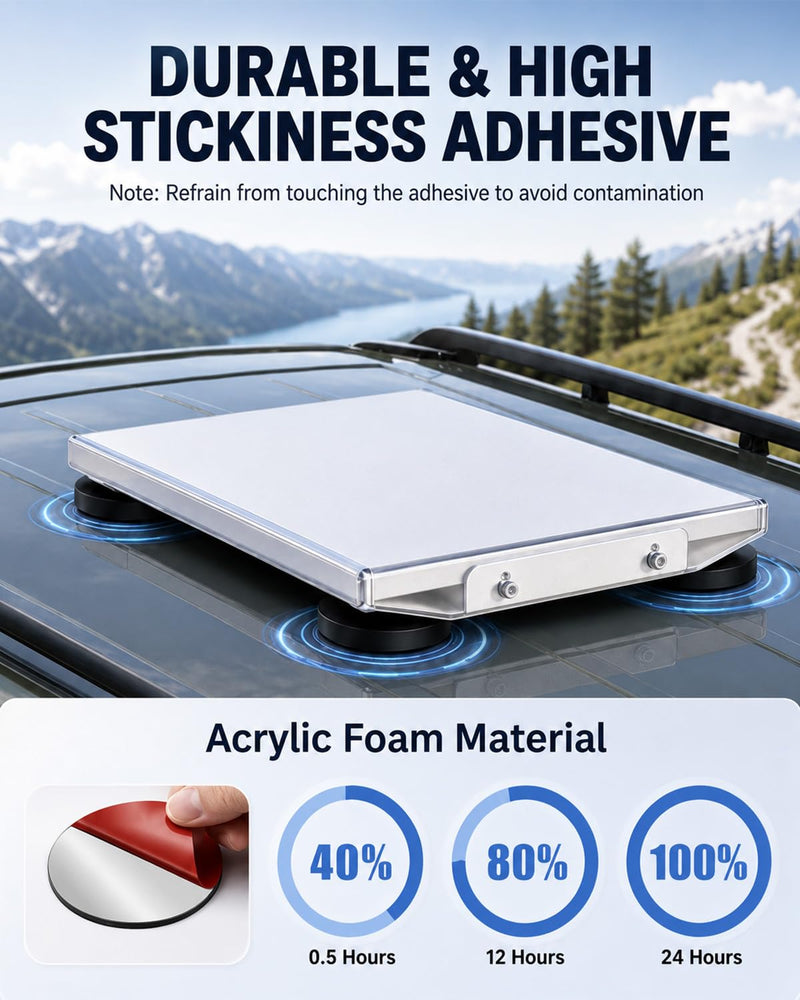 Adhesive Metal Discs 4PCS for Starlink Mini & Gen 3 | Magnetic Mount Plates for Car Truck RV SUV Aluminum/Glass Cab Roof, Starlink Mounting Accessory for Satellite Dish