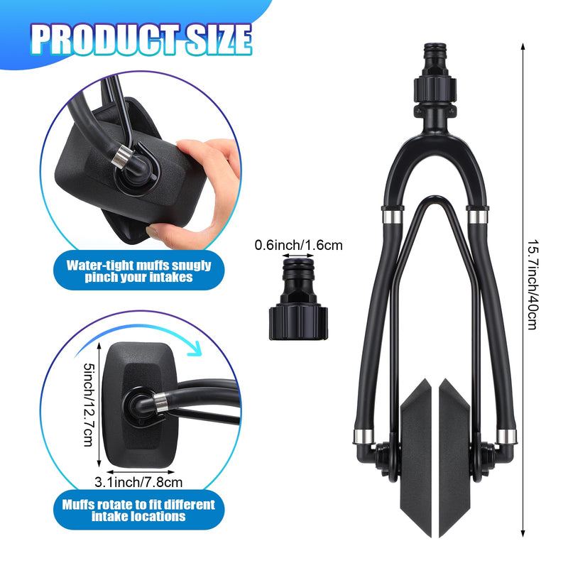 Threlaco 2 Pcs Summer Outboard Motor Flusher and Lower Unit Gear Oil Pump Set Dual Water Feed Boat Engine Motor Flusher Fluid Pump for Quart Bottles Adapters Fit Most Marine Boat Outboard Motors