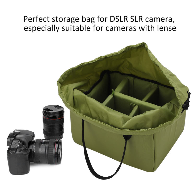 Hilitand Protective Flexible Padded Storage Bag, Removable Partition Camera Inserts Padded Bag Pouch with Adjustable Dividers Shockproof for Mirrorless Cameras, Lenses, Flash