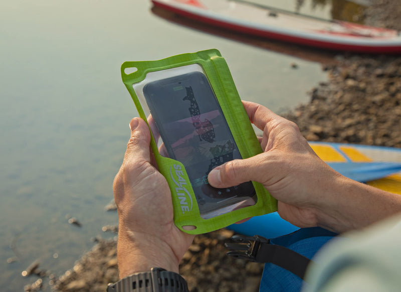 SealLine E-Case Protective Case, Waterproof IPX7 Rated Dry Storage Pouch for Electronics, Phones & Gear, Heather Green, Small