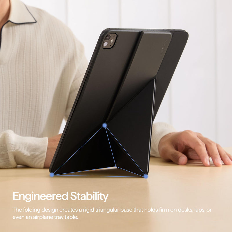 PITAKA for iPad Pro 13 Inch Case M5/M4, 5 Intuitive Angles, Folio3-Black | Portrait/Landscape Magnetic iPad Pro M5/M4 Case with Pencil Holder, No Learning Curve, Slim and Light, Auto Wake/Sleep Black iPad Pro 13" 2025/2024 (M5/M4)