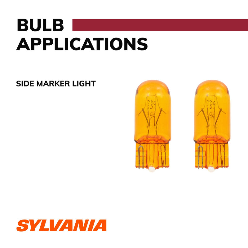 SYLVANIA - 194NA Long Life Miniature - Amber Bulb, Ideal for Parking, Side Marker and More (Contains 2 Bulbs)